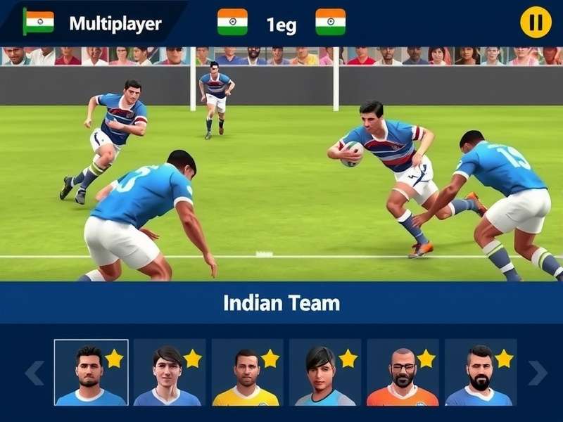 Rugby Icon India showing Indian team customization options